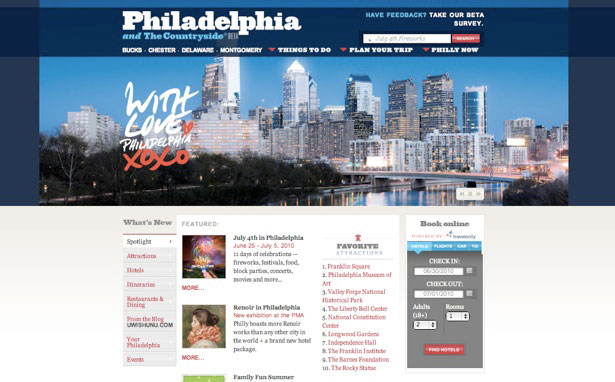 Worldy Inspiration from Tourism Websites Philly