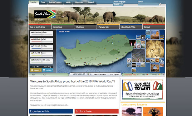 Worldy Inspiration from Tourism Websites SouthAfrica