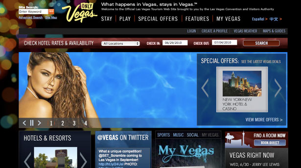 Worldy Inspiration from Tourism Websites Vegas