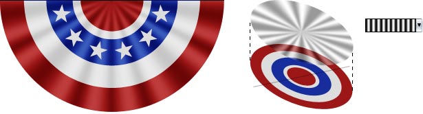 Exploring Photoshop’s Angle Gradient Tool illustration of US independence day cloth bunting