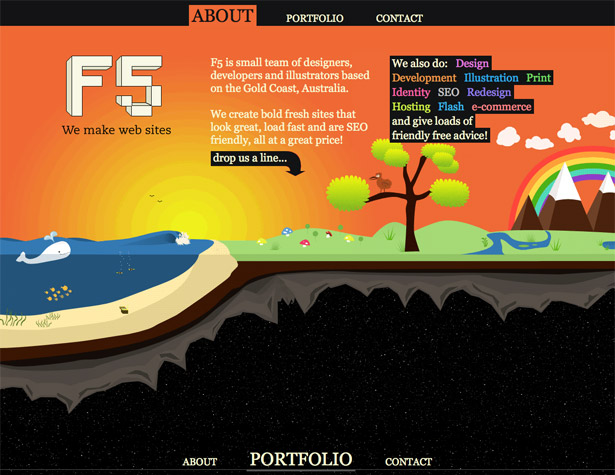 A Collection of Splendid Illustrated Websites ffive