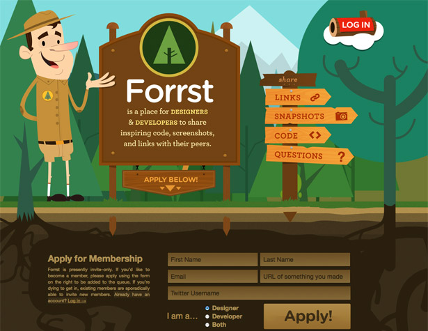 A Collection of Splendid Illustrated Websites forrst