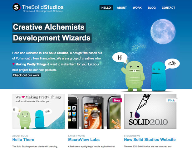 A Collection of Splendid Illustrated Websites thesolidstudios