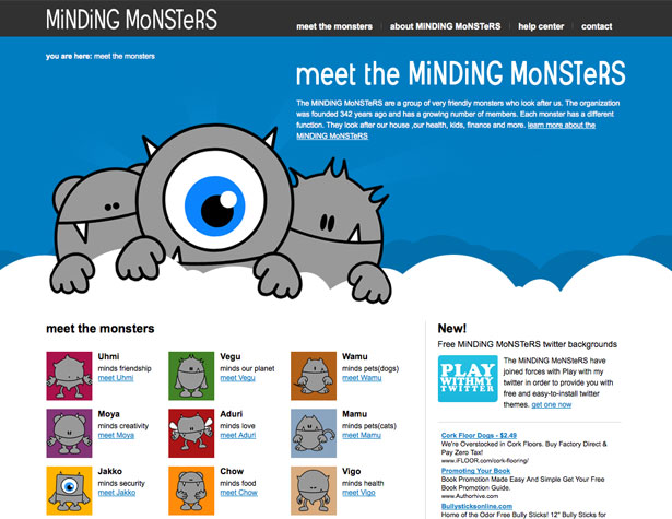 A Collection of Splendid Illustrated Websites mindingmonsters