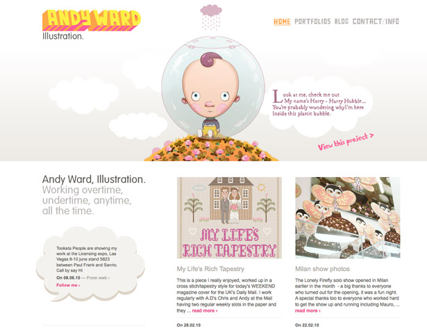 A Collection of Splendid Illustrated Websites andyward