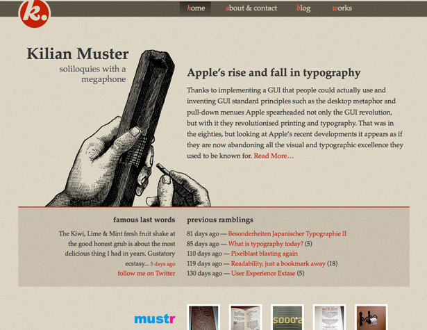 A Collection of Splendid Illustrated Websites kilianmuster
