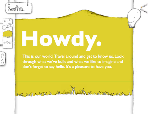 A Collection of Splendid Illustrated Websites bowtie