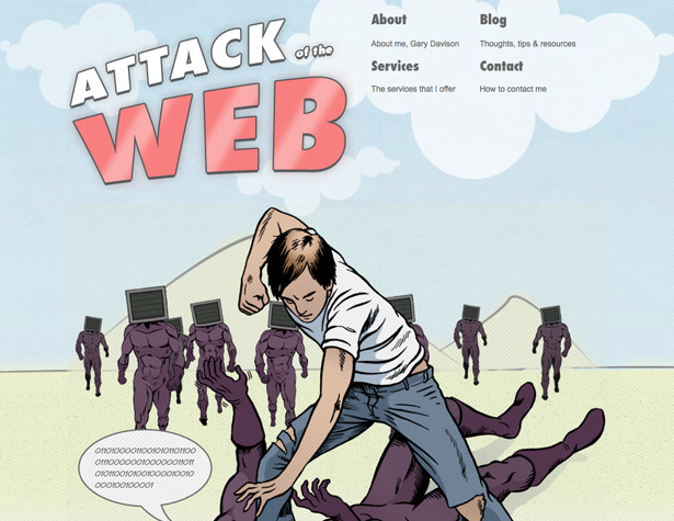 A Collection of Splendid Illustrated Websites attackoftheweb