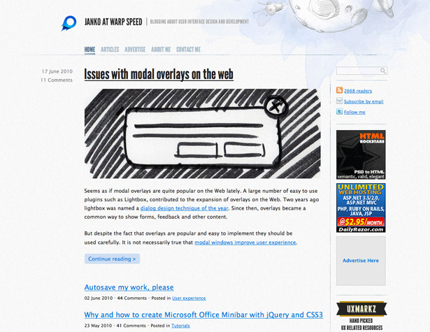 A Collection of Splendid Illustrated Websites jankoatwarpspeed