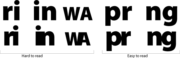 Mixing Type and Imagery: How to Manage a Controlled Collision careful kerning keeps letters readable