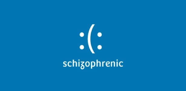 Smart Logos with Hidden Symbolism SchizophrenicLogo