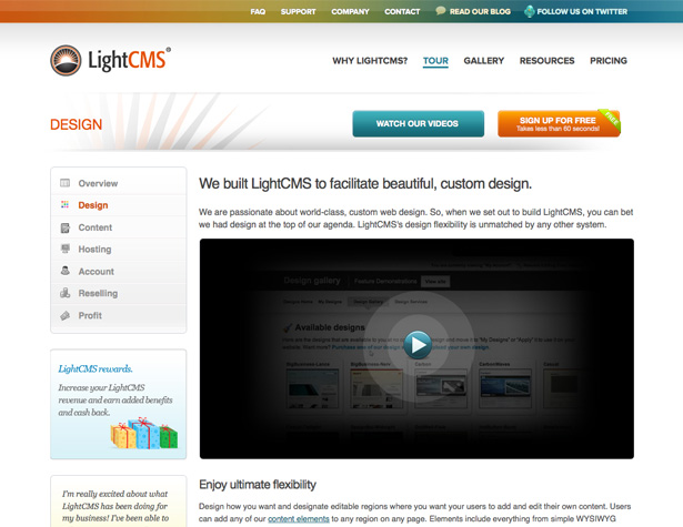 Awesome Recent Website Redesigns lightcms new