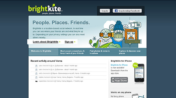 Awesome Recent Website Redesigns brightkite old