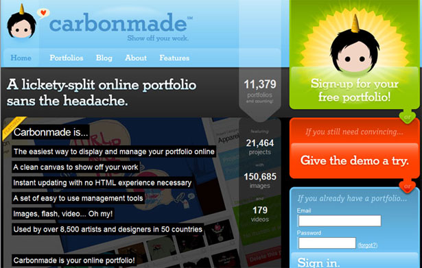 Awesome Recent Website Redesigns carbonmade old