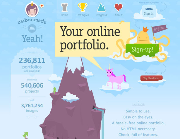 Awesome Recent Website Redesigns carbonmade new