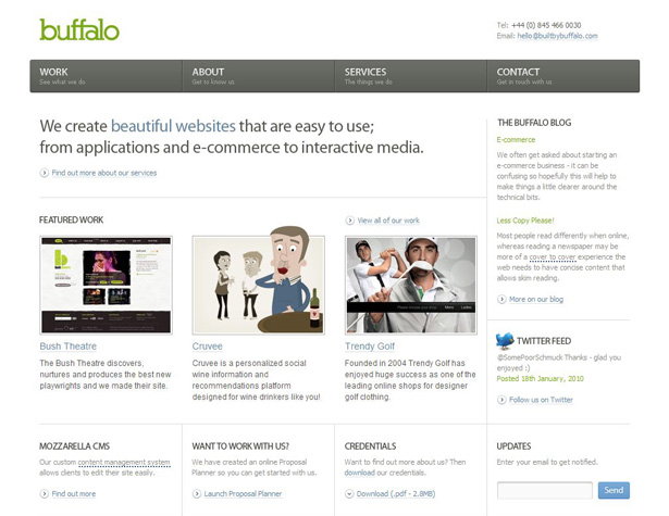 Awesome Recent Website Redesigns buffalo old