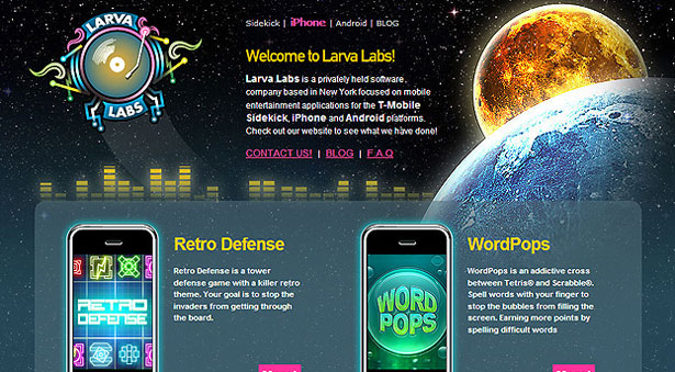 Awesome Recent Website Redesigns larvalabs old