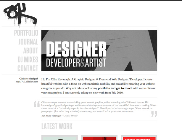 Awesome Recent Website Redesigns olliekav new