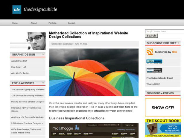 Awesome Recent Website Redesigns thedesigncubicle old