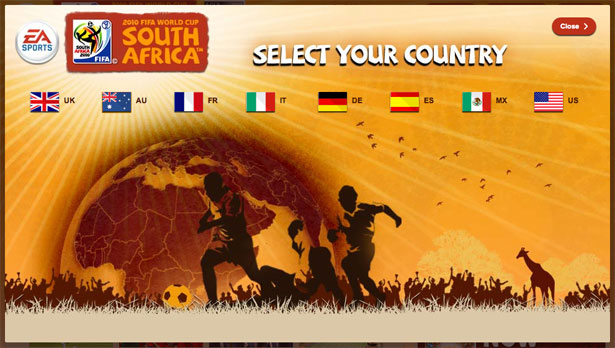 The Best Website Designs of the 2010 World Cup Fifa World Cup Game