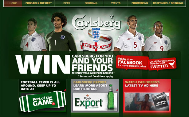 The Best Website Designs of the 2010 World Cup Carlsberg Football