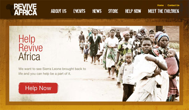 The Best Website Designs of the 2010 World Cup Revive Africa