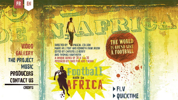 The Best Website Designs of the 2010 World Cup Football Made In Africa