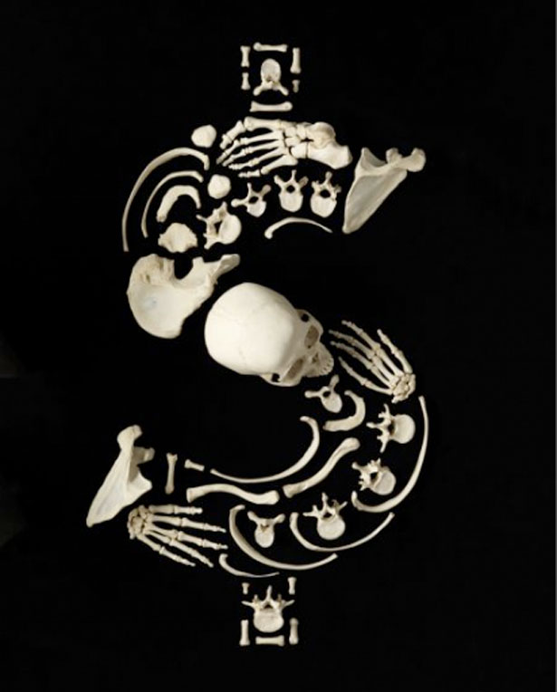 The Creepy Art of Human Bones DollarSign