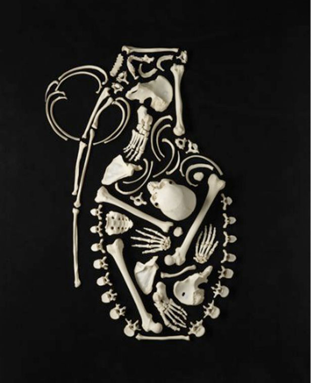 The Creepy Art of Human Bones Grenade
