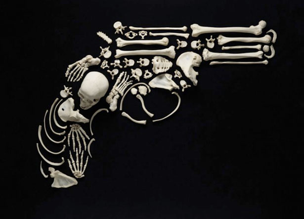 The Creepy Art of Human Bones Gun