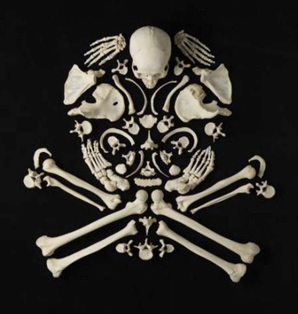The Creepy Art of Human Bones SkullandCrossBones