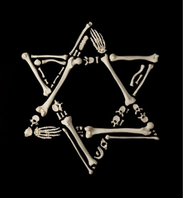 The Creepy Art of Human Bones StarofDavid