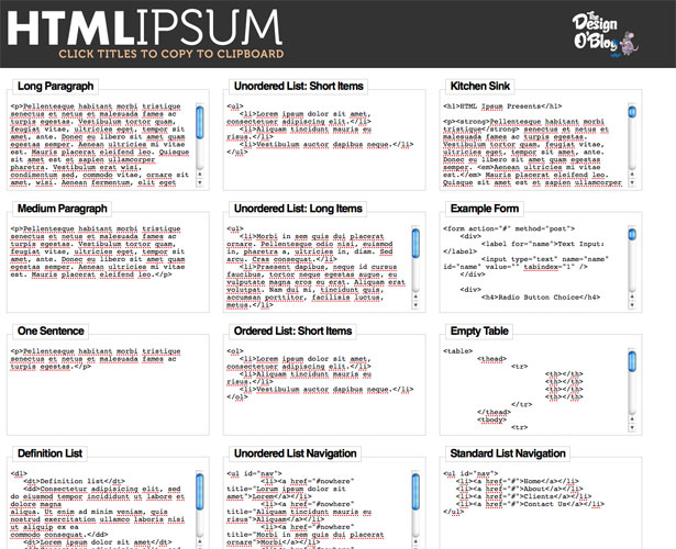 30 of the Best Web Typography Resources Online htmlipsum