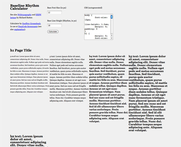 30 of the Best Web Typography Resources Online baselinerhythmcalculator