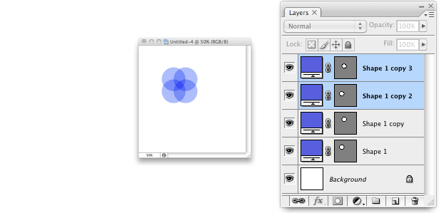 Opacity + Photoshop Blend Modes = Pattern Magic step 3 in creating a pattern
