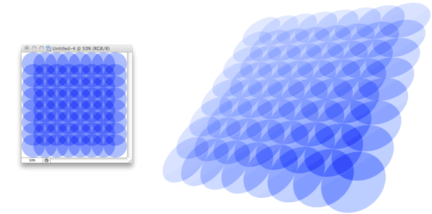 Opacity + Photoshop Blend Modes = Pattern Magic step 4 in creating a pattern