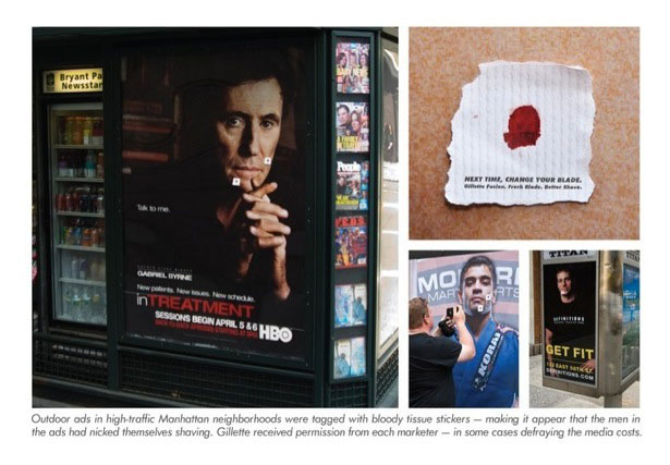 Creative Uses of Stickers in Advertising Gillette