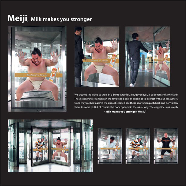Creative Uses of Stickers in Advertising Meiji