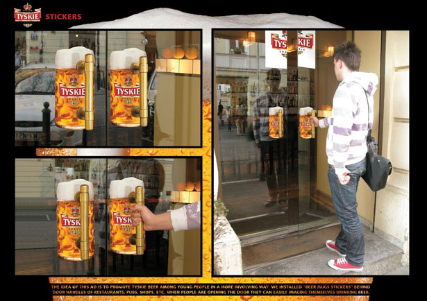 Creative Uses of Stickers in Advertising tyskie