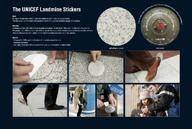 Creative Uses of Stickers in Advertising Unicef
