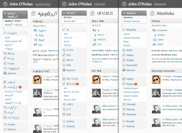 Designing for Over Twenty Million Users: WordPress 3.0 WordPress in Arabic, Korean, and Czech