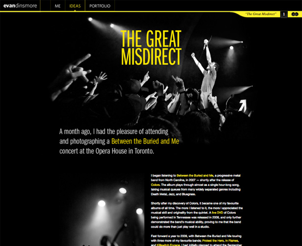 Showcase of Blogs with Unique Post Designs evandinsmoremisdirect