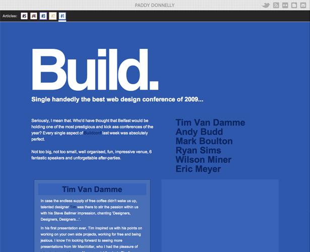 Showcase of Blogs with Unique Post Designs iampaddybuild