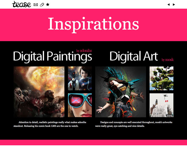 Showcase of Blogs with Unique Post Designs teaseinspirations
