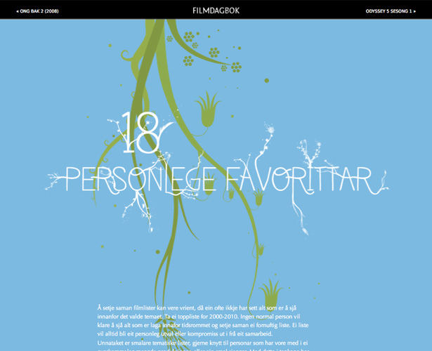 Showcase of Blogs with Unique Post Designs filmdagbok18personlege