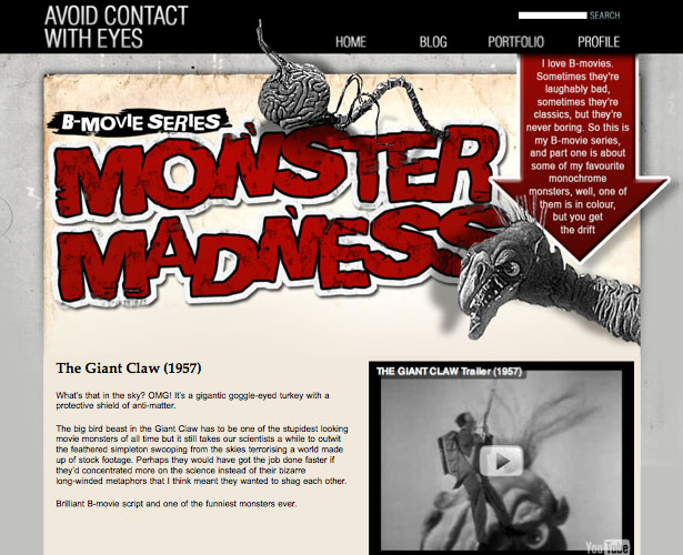 Showcase of Blogs with Unique Post Designs avoidcontactmonstermadness