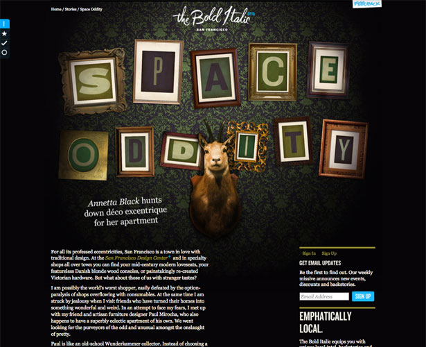 Showcase of Blogs with Unique Post Designs bolditalicspaceoddity