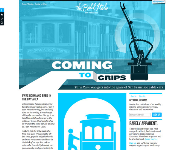 Showcase of Blogs with Unique Post Designs bolditaliccomingtogrips
