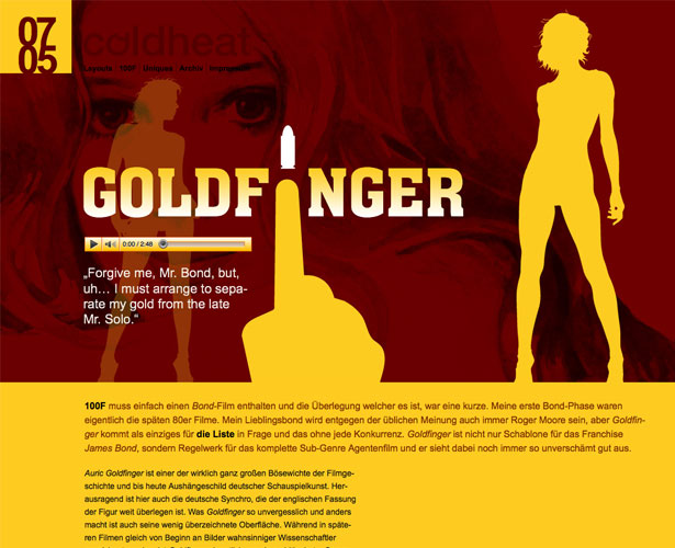 Showcase of Blogs with Unique Post Designs coldheatgoldfinger