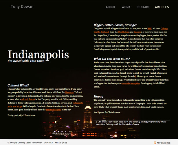 Showcase of Blogs with Unique Post Designs tonydewanindianapolis